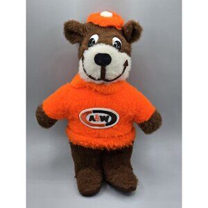 VTG A&W Root Beer Teddy Bear "Rooty" Felt Mouth & Feet 13" Stuffed Plush‎